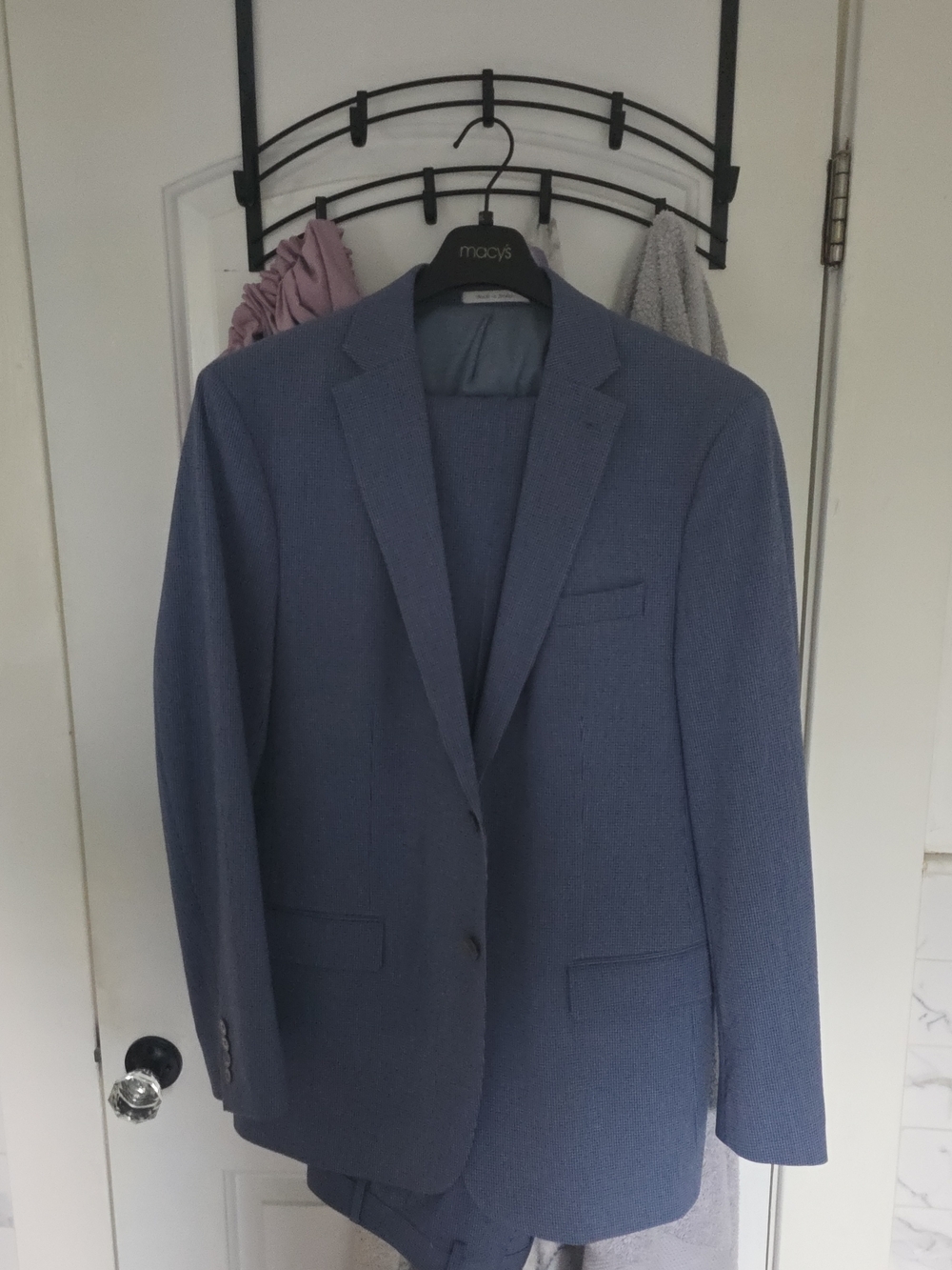 Men's Ralph Lauren Light Blue Two-Piece Suit Blazer And pants - 46L 36x34W